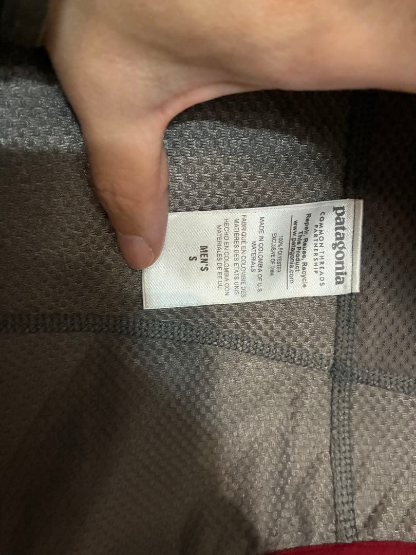 Patagonia レトロX ベスト メンズS グレー/レッド 珍しいカラー