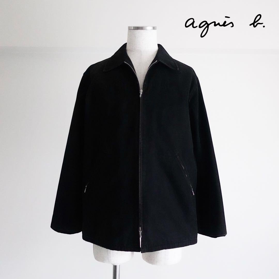 Agnes b. ダブルジップ　コットンツイルジャケット　ブラック　3