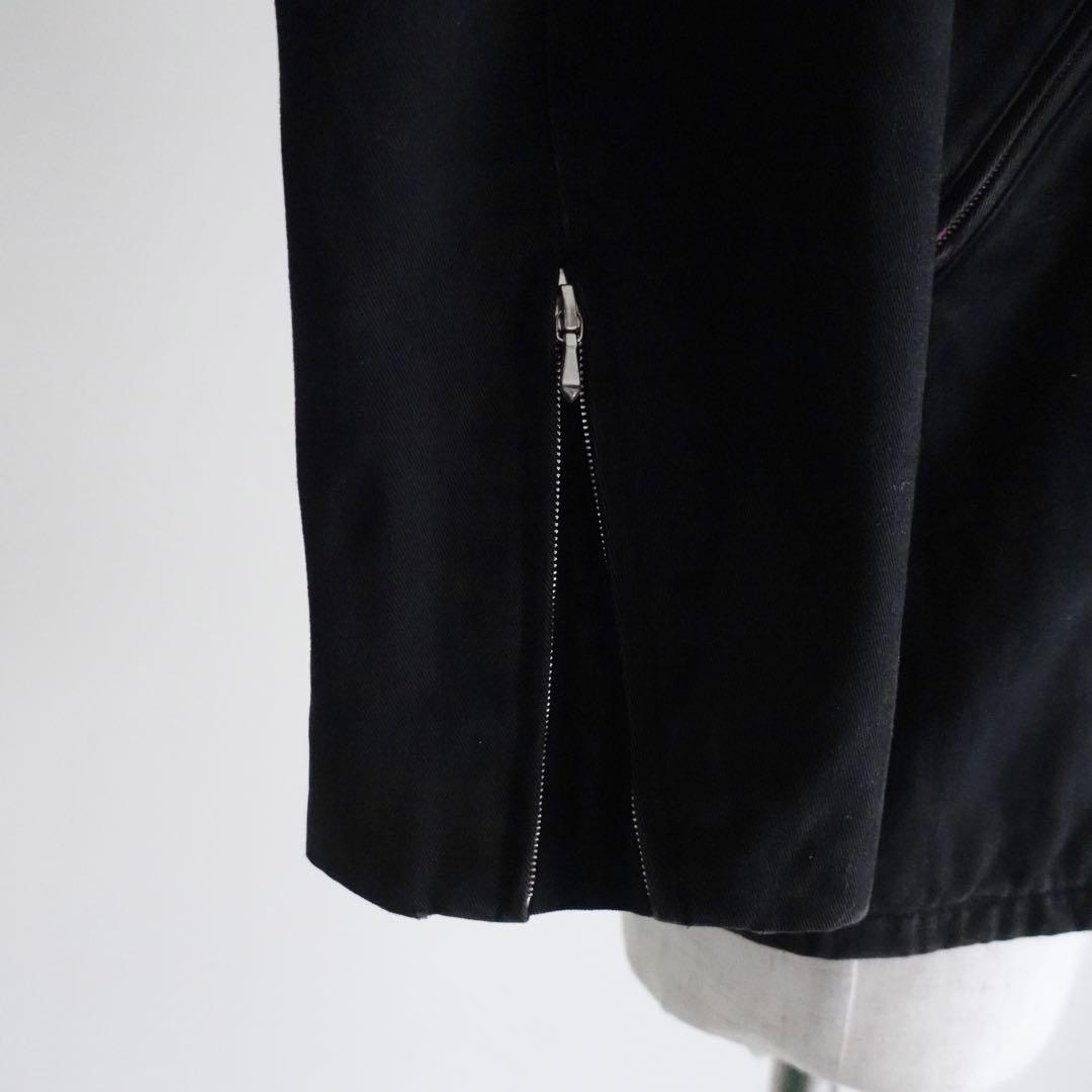 Agnes b. ダブルジップ　コットンツイルジャケット　ブラック　3