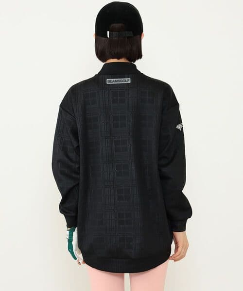 ★美品★BEAMS　GOLF　エンボスチェックモックネック　サイズ　M