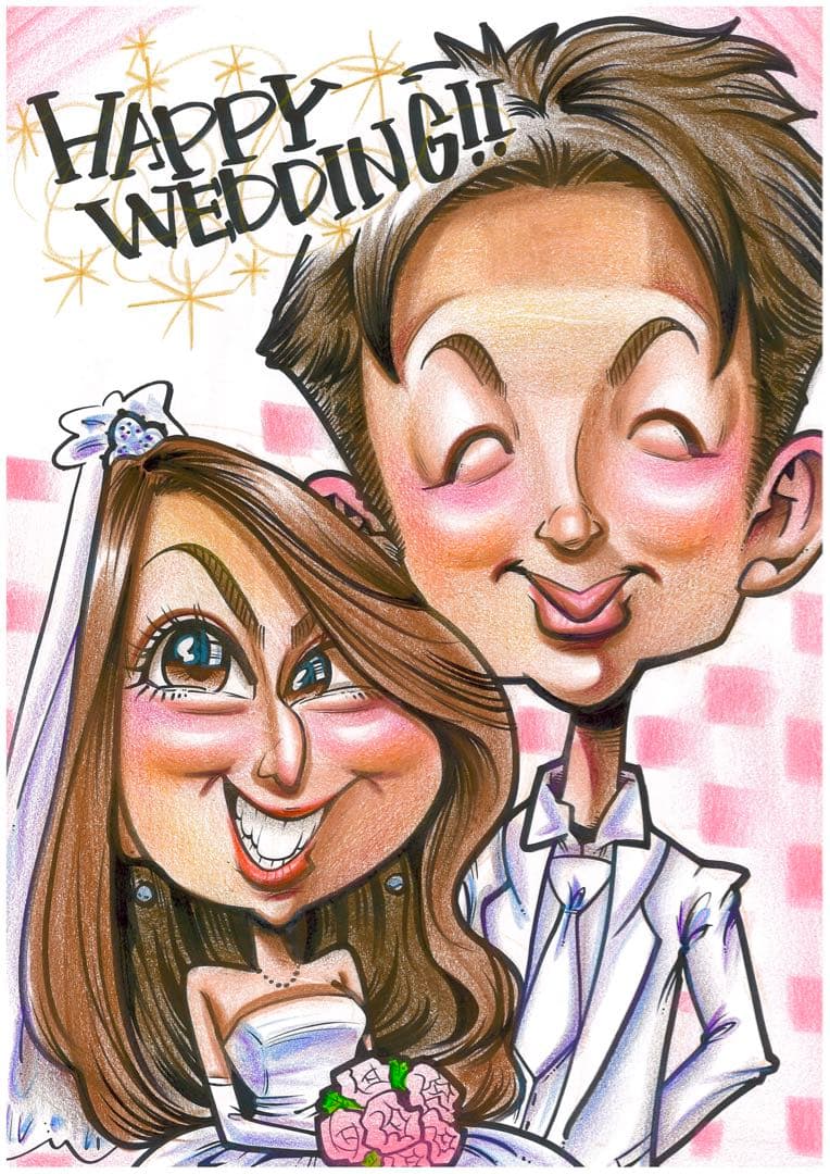 【プレゼントに人気】優しいタッチの手描き似顔絵★修正OK★誕生日