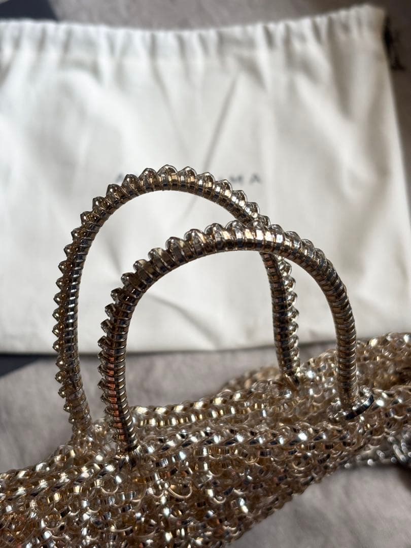 【ANTEPRIMA】ワイヤーバッグ ミニアトゥーラ シルバーゴールド