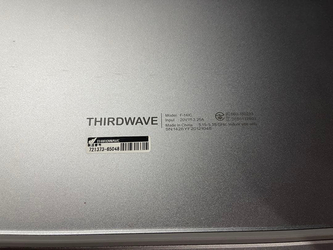 p*a様 THIRDWAVE ノートPC 軽量　F-141C
