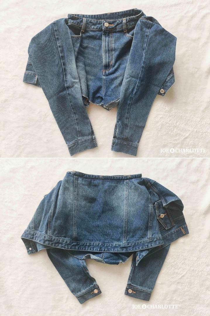 ダーリッチ darich ドッキングデザインデニムショートパンツ ブルー S