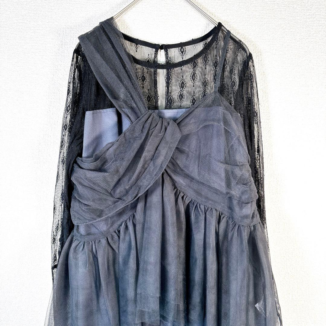 2way✨新品 et. UNiVER リボンベストセットアップドレス 結婚式 L