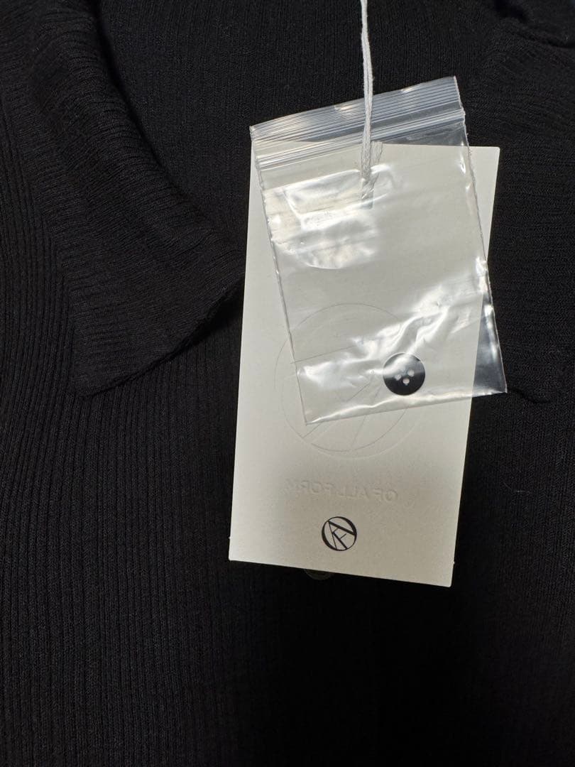 トップス OAF WOOL SHEER BUSTIER CARDIGAN BLACK