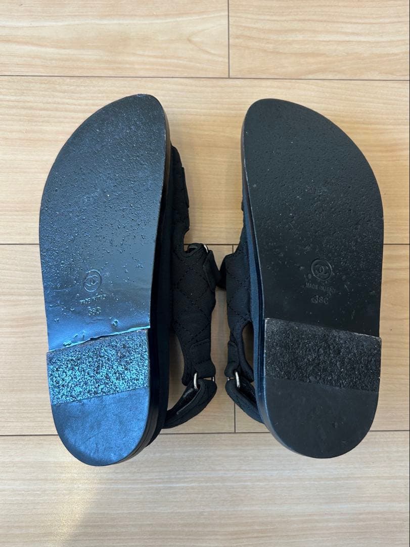 CHANEL ブラック スポーツサンダル　36