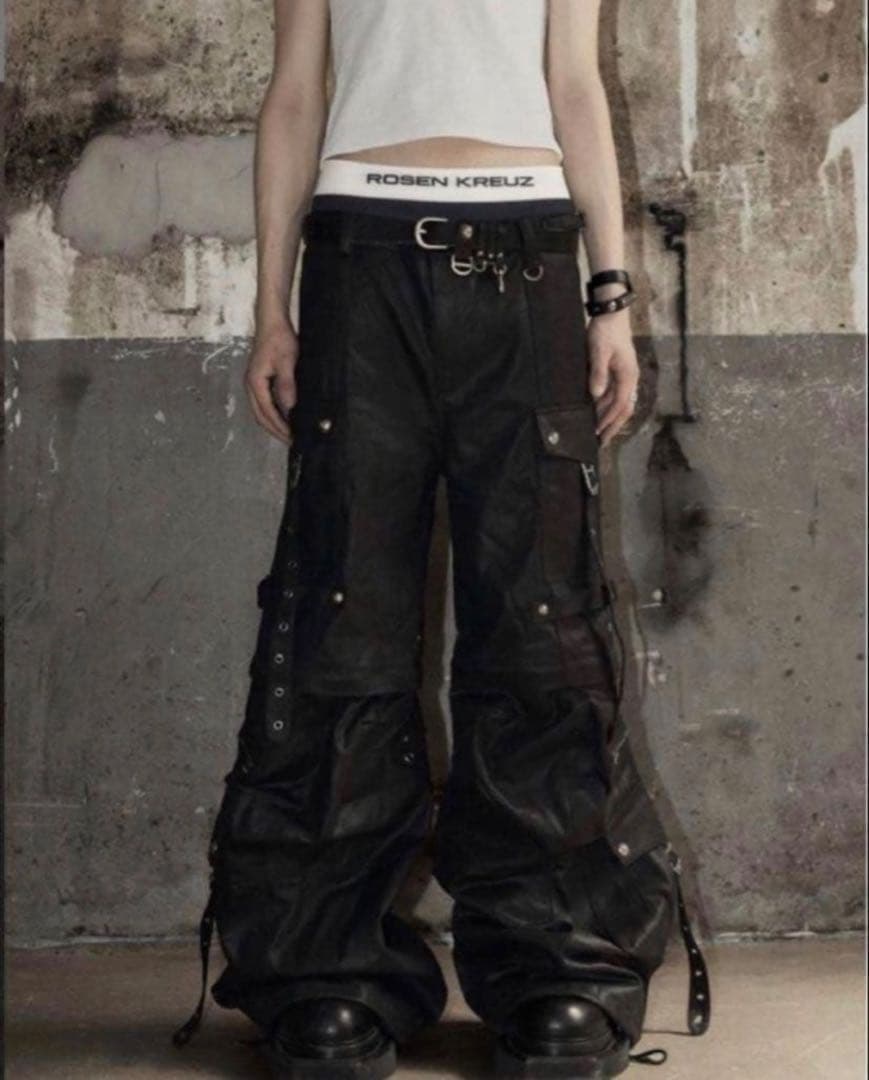 【Rosen Kreuz】LONGBELTFLARECARGOPANTS