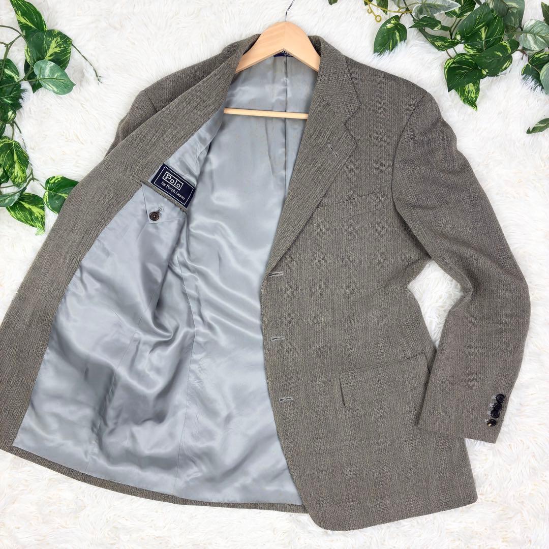 ポロラルフローレン　ヘリンボーン　ツイード　テーラードジャケット　総裏　2XL