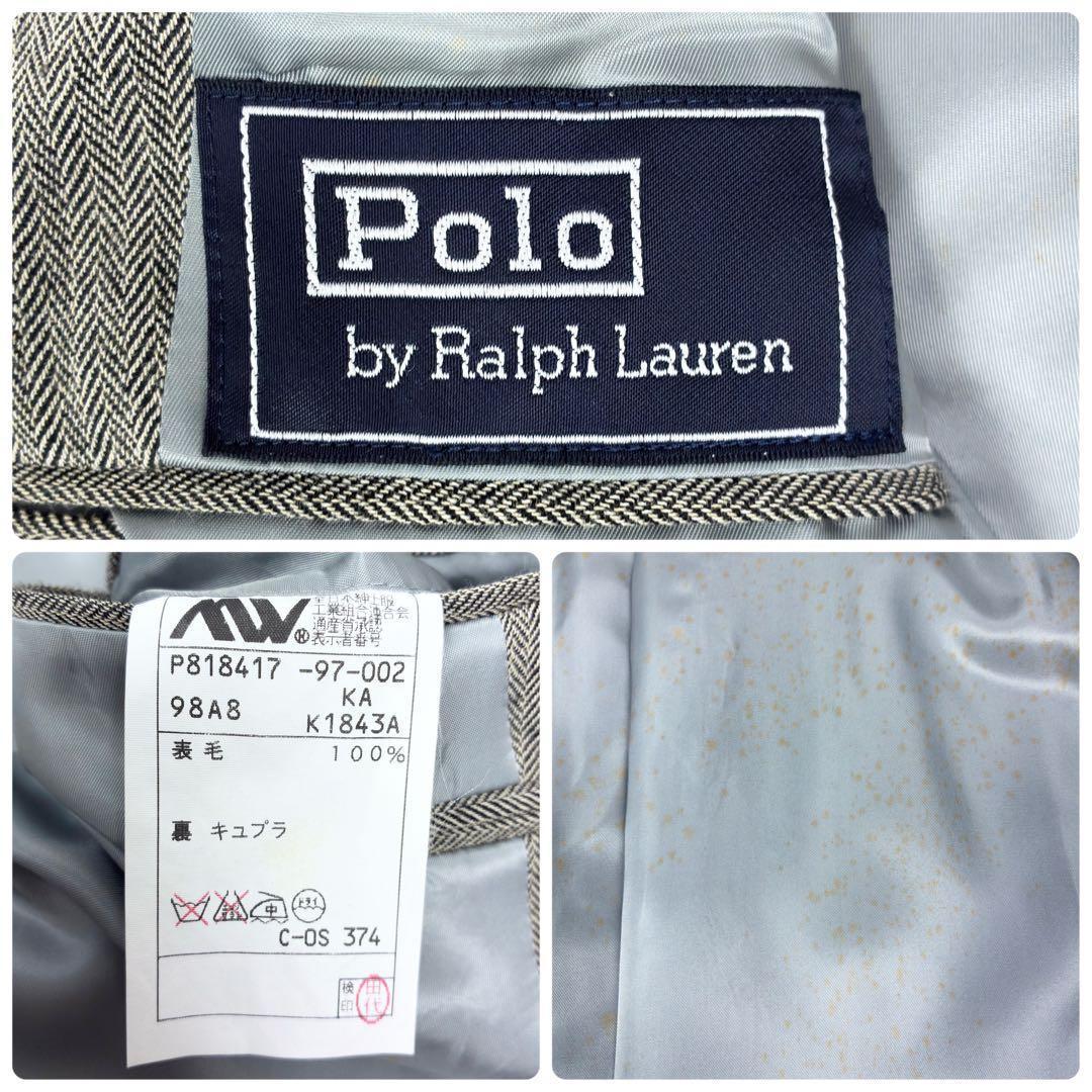 ポロラルフローレン　ヘリンボーン　ツイード　テーラードジャケット　総裏　2XL