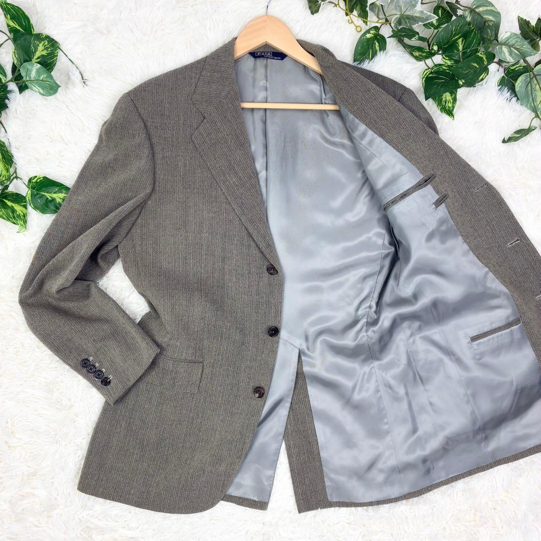 ポロラルフローレン　ヘリンボーン　ツイード　テーラードジャケット　総裏　2XL