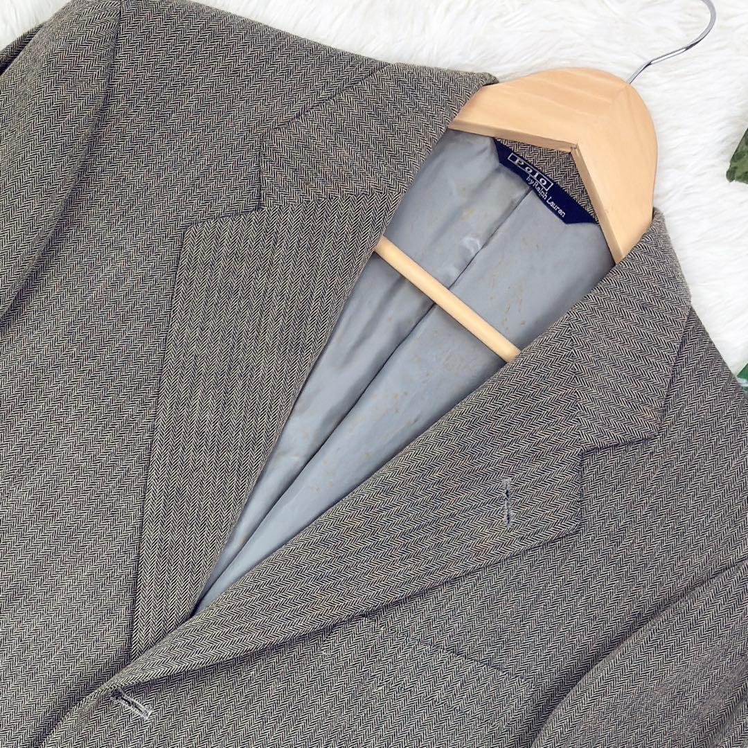 ポロラルフローレン　ヘリンボーン　ツイード　テーラードジャケット　総裏　2XL