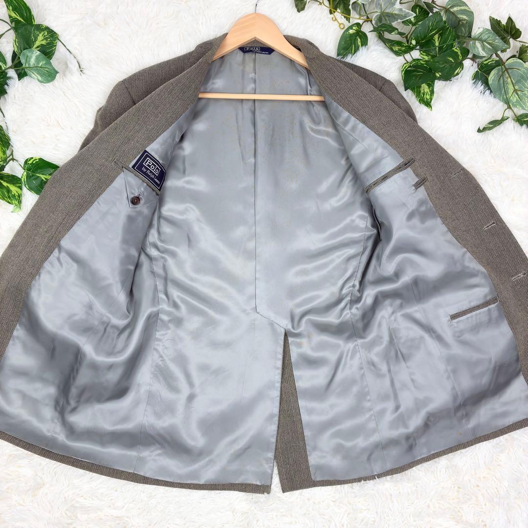 ポロラルフローレン　ヘリンボーン　ツイード　テーラードジャケット　総裏　2XL