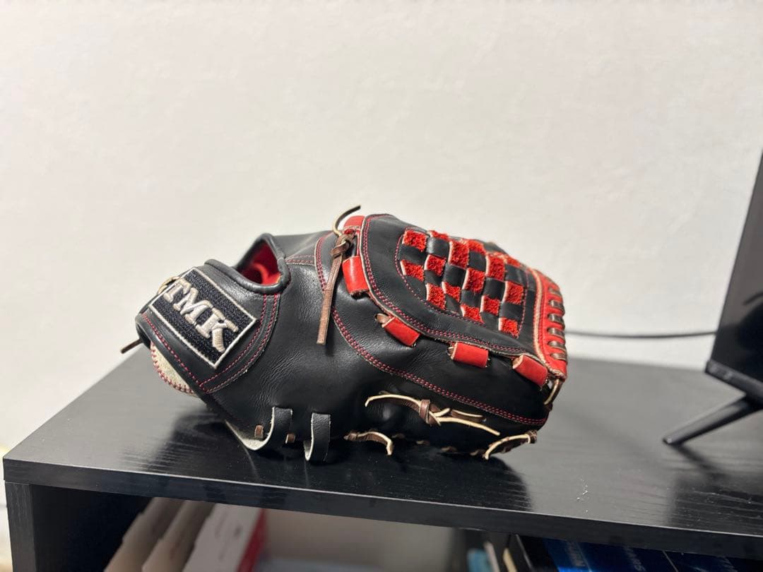 TMK the mitt THE MITT硬式グローブ 黒/赤 ファーストミット