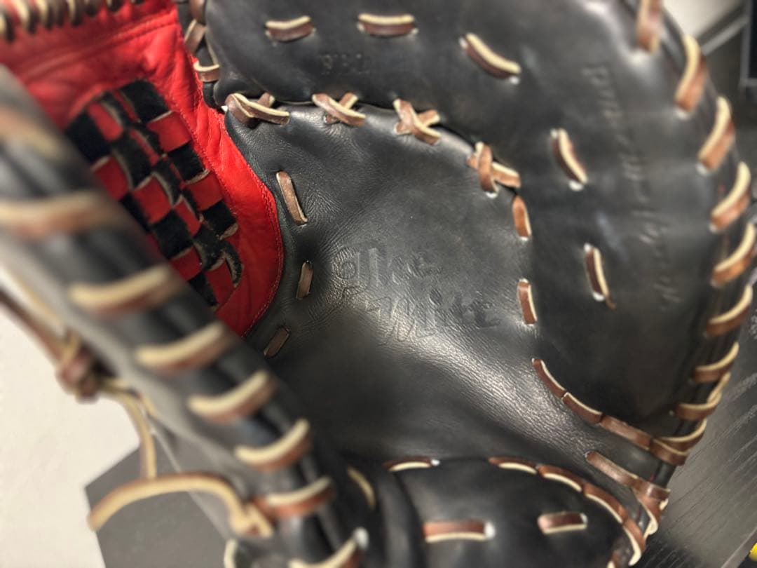 TMK the mitt THE MITT硬式グローブ 黒/赤 ファーストミット