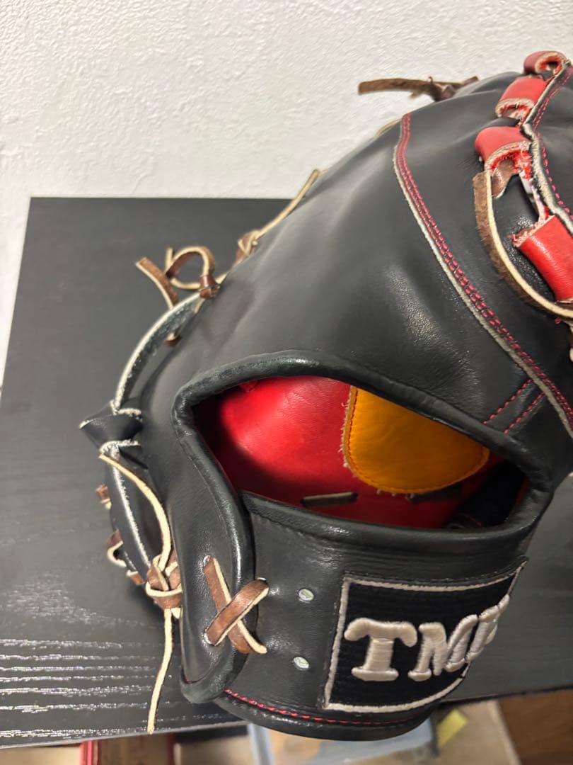 TMK the mitt THE MITT硬式グローブ 黒/赤 ファーストミット