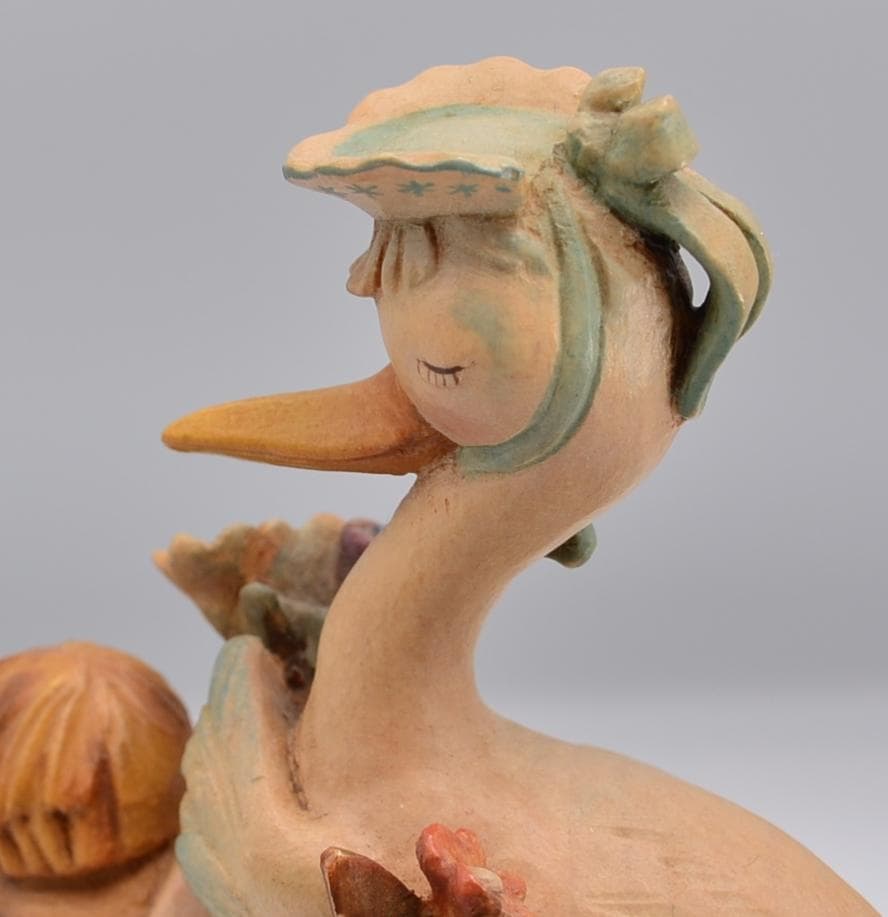 愛らしい到着　アンリ　ANRI　木彫り人形　イタリア　高さ16ｃｍ　ヴィンテージ