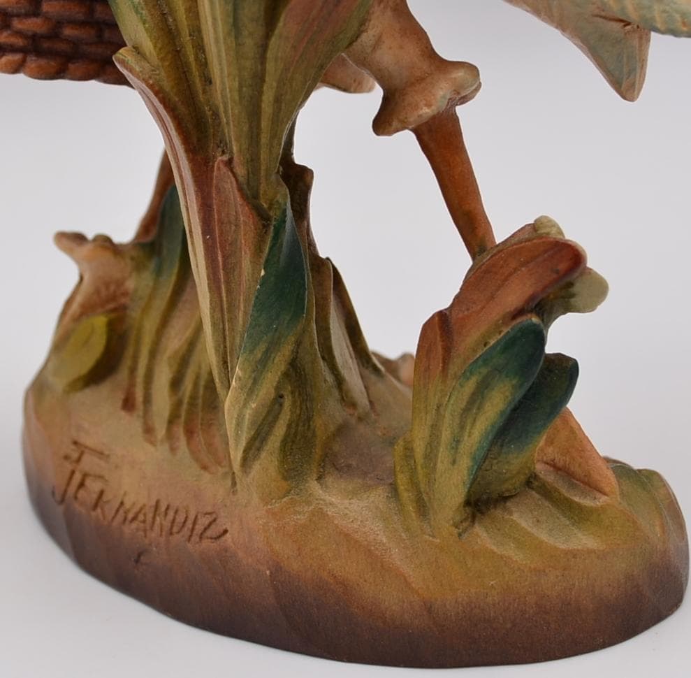 愛らしい到着　アンリ　ANRI　木彫り人形　イタリア　高さ16ｃｍ　ヴィンテージ