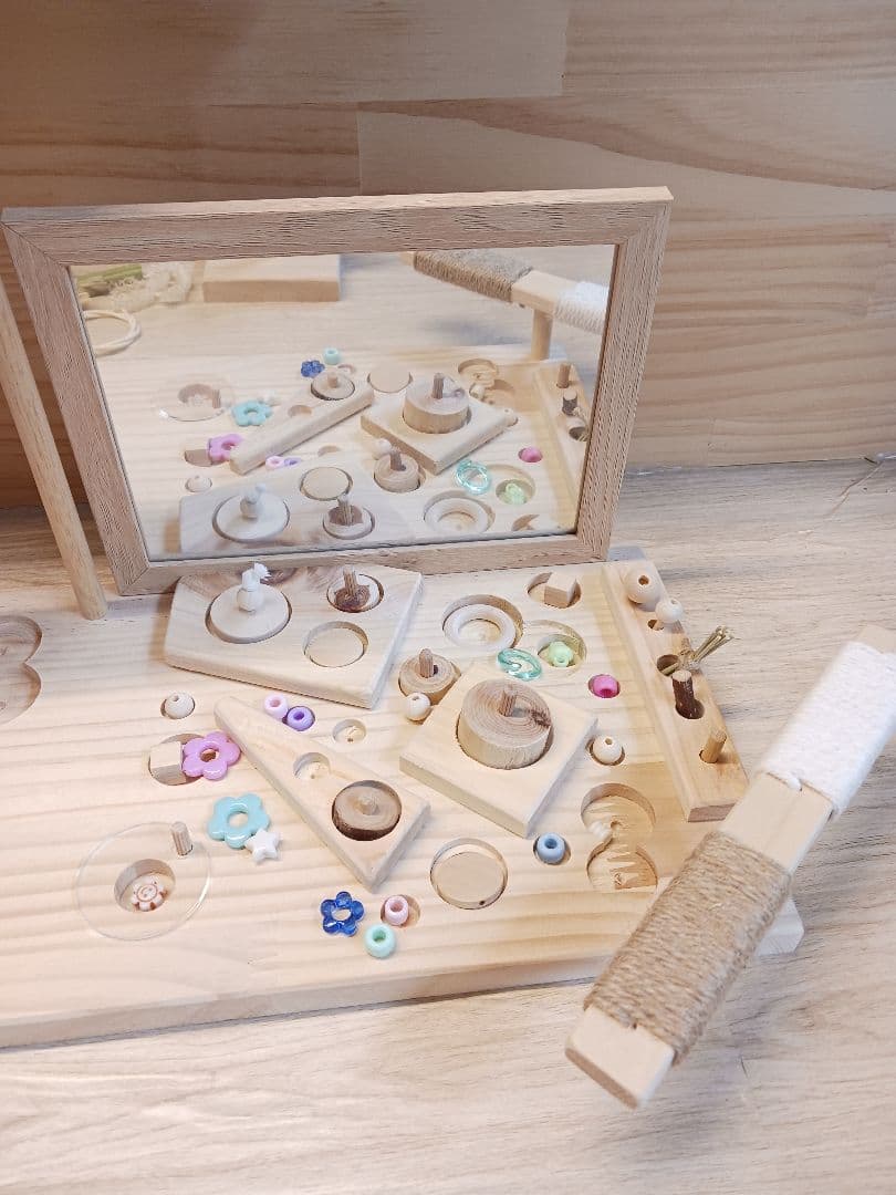 6　⭐　ミラーボードとフォージングトイセット⭐　インコ　バードトイ