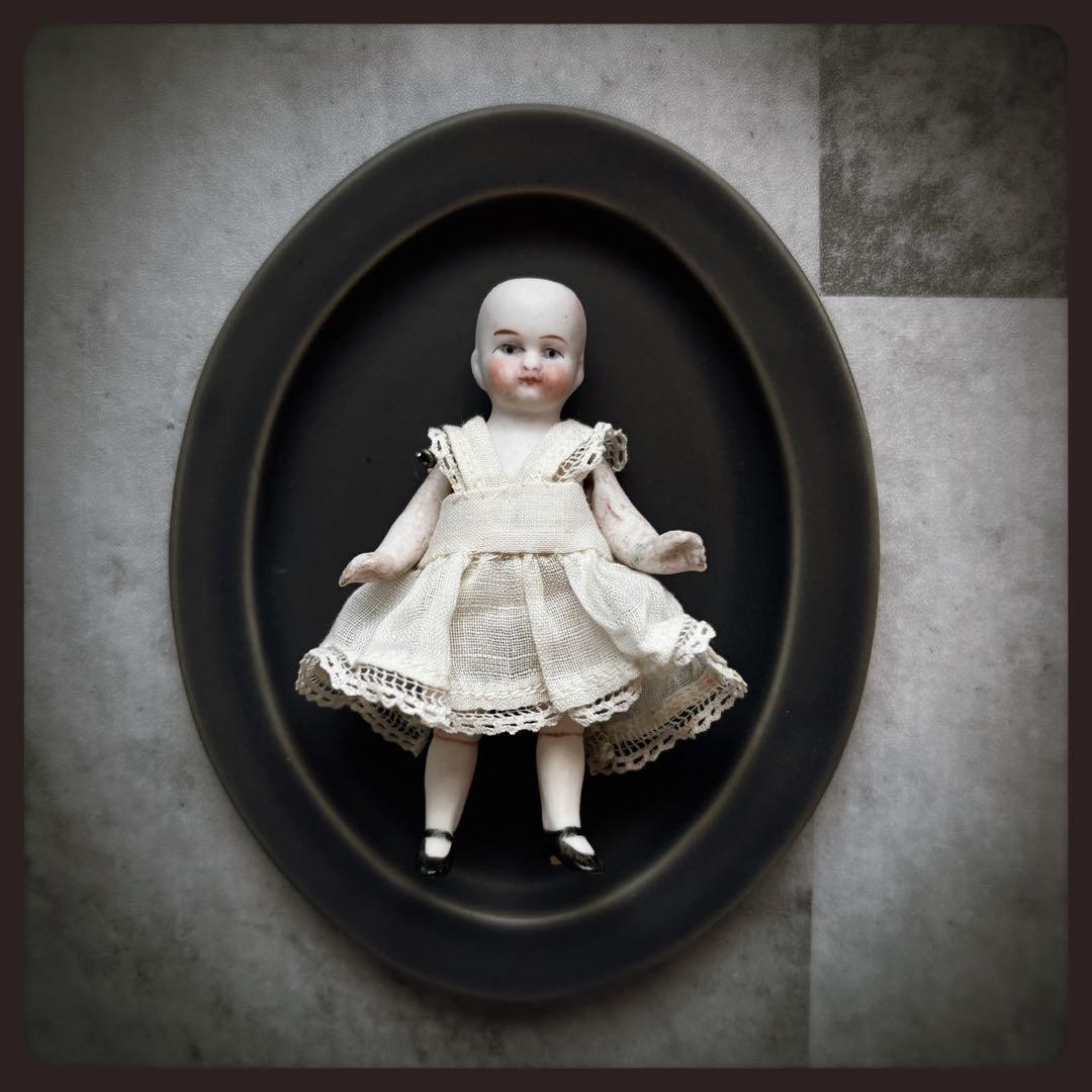 レアアンティーク 極小ミニョネット　ヴィンテージガラスケース付き