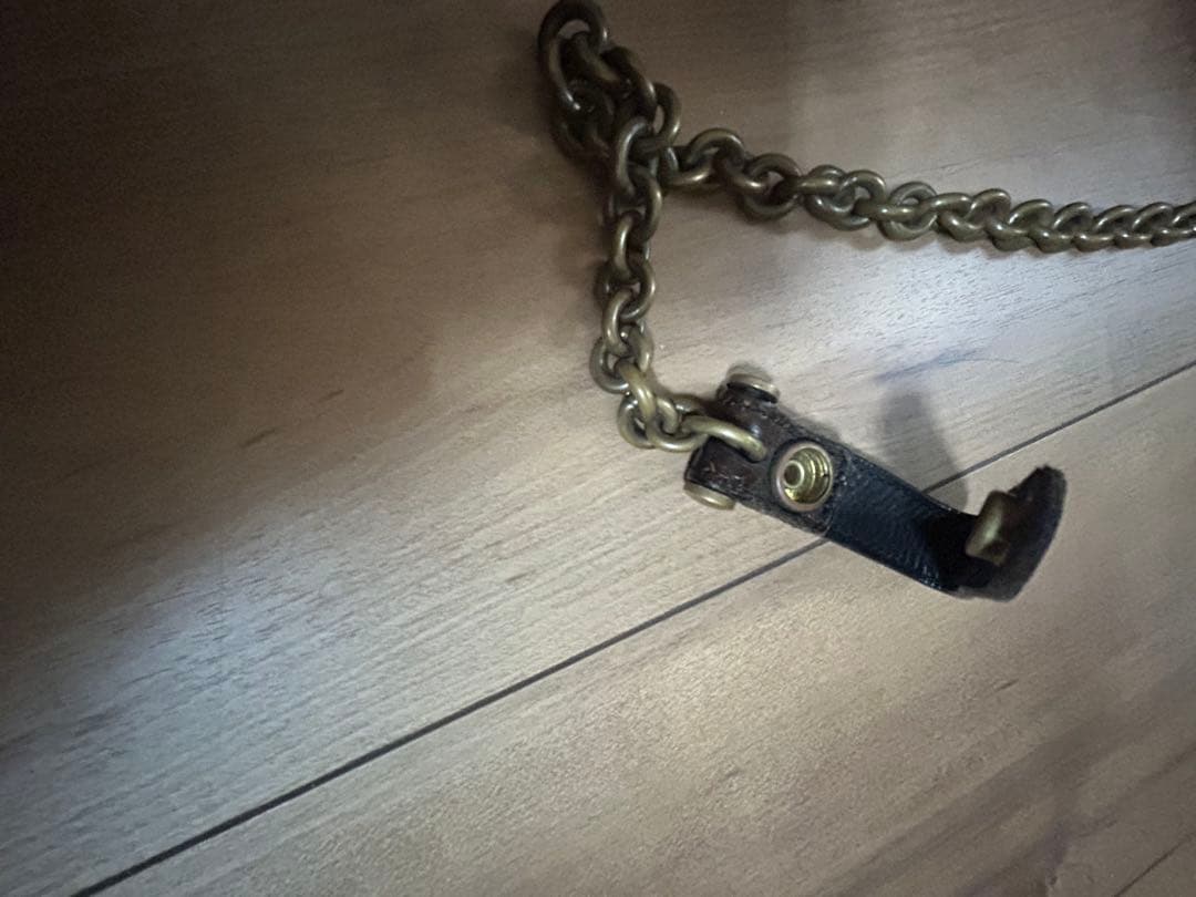 CALEE レザーウォレット　ウォレットチェーン　カービング