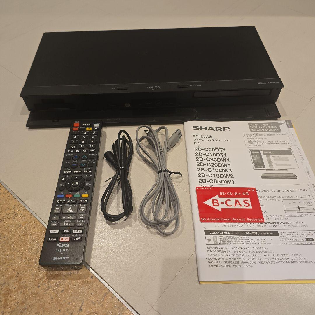 【ジャンク品】SHARP　ブルーレイディスクレコーダー　２B-C20DW1