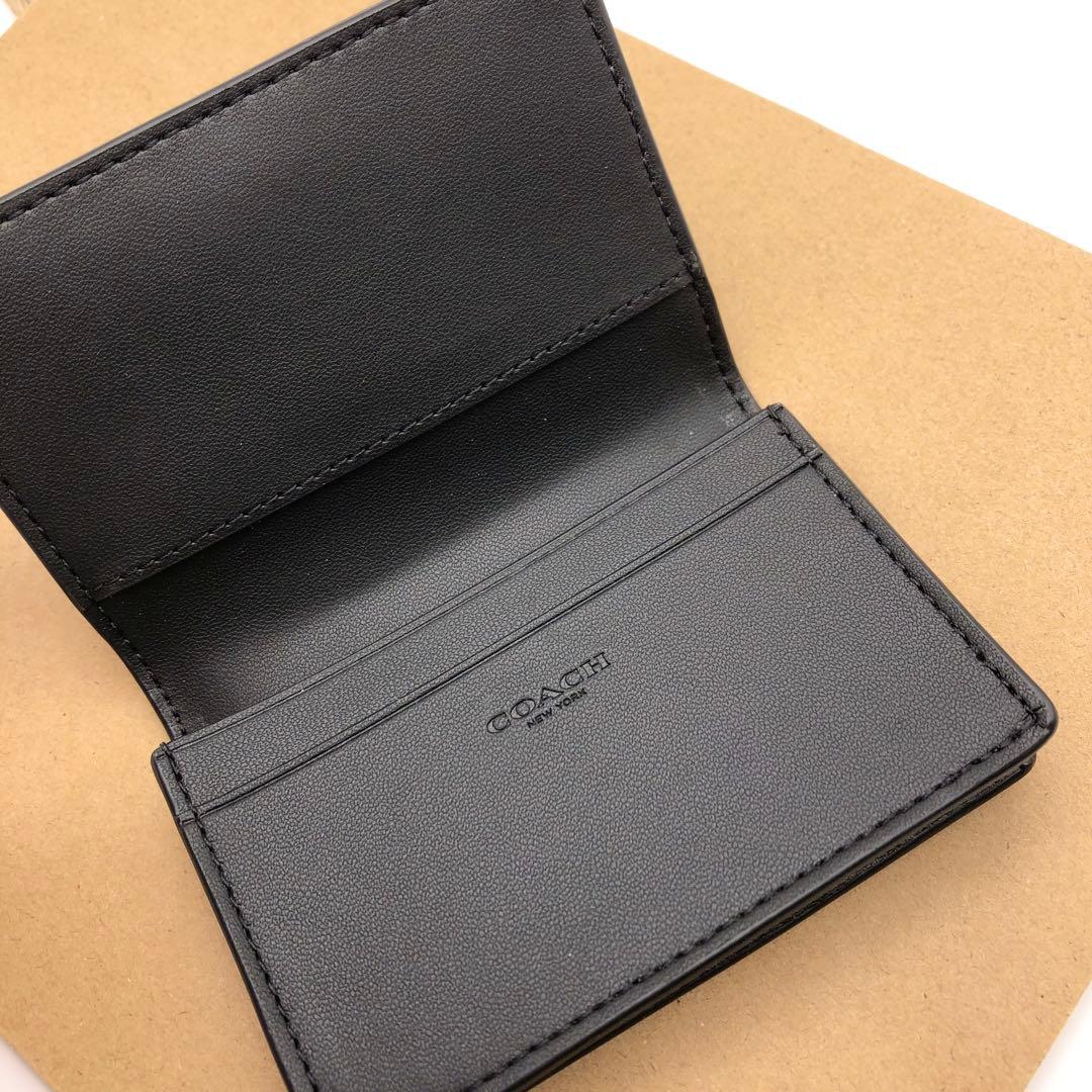 【COACH☆新品】ビジネス カード ケース☆シグネチャー☆ブラック ブラウン☆