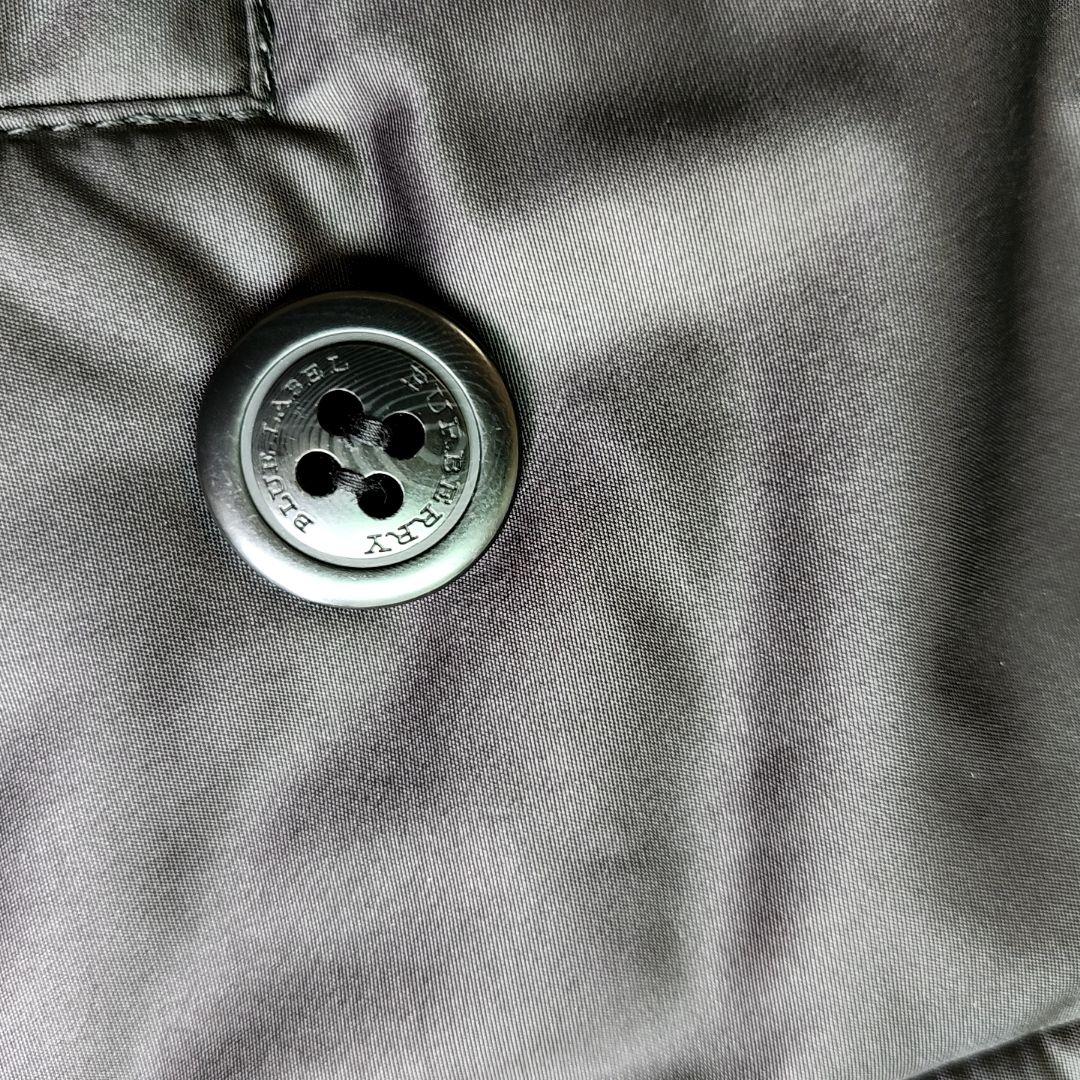 バーバリー ノバチェック裏地 モッズコート 中綿コート ラクーンファー 38