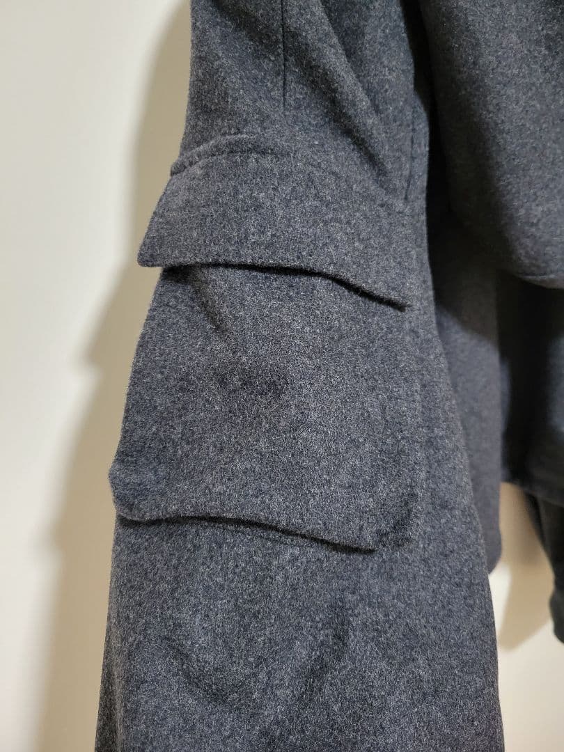 のり mecre メルトンフーディーショートブルゾン ショートコート