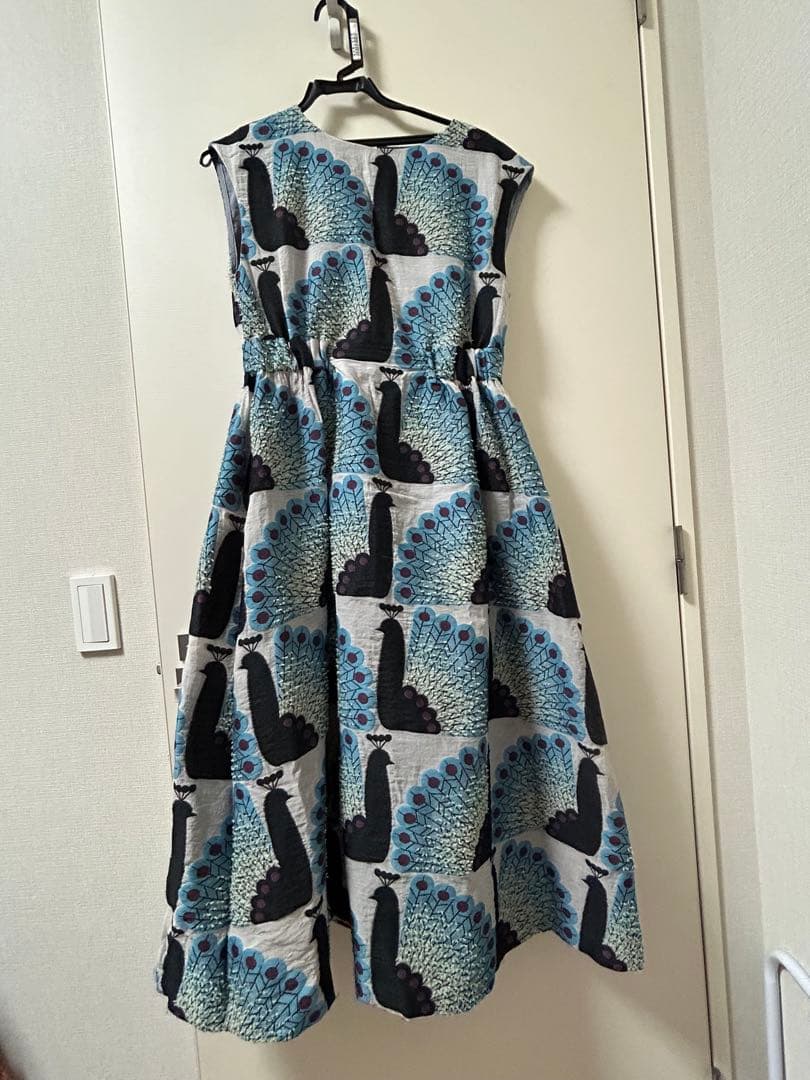 プープレ　ジャガード　ワンピース　孔雀柄　くじゃく　ピーコック　peu pres