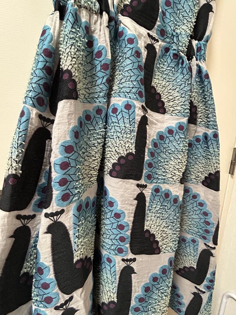 プープレ　ジャガード　ワンピース　孔雀柄　くじゃく　ピーコック　peu pres