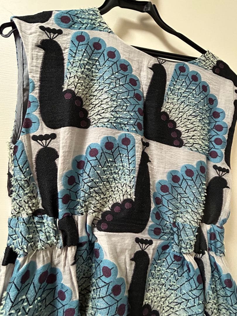 プープレ　ジャガード　ワンピース　孔雀柄　くじゃく　ピーコック　peu pres