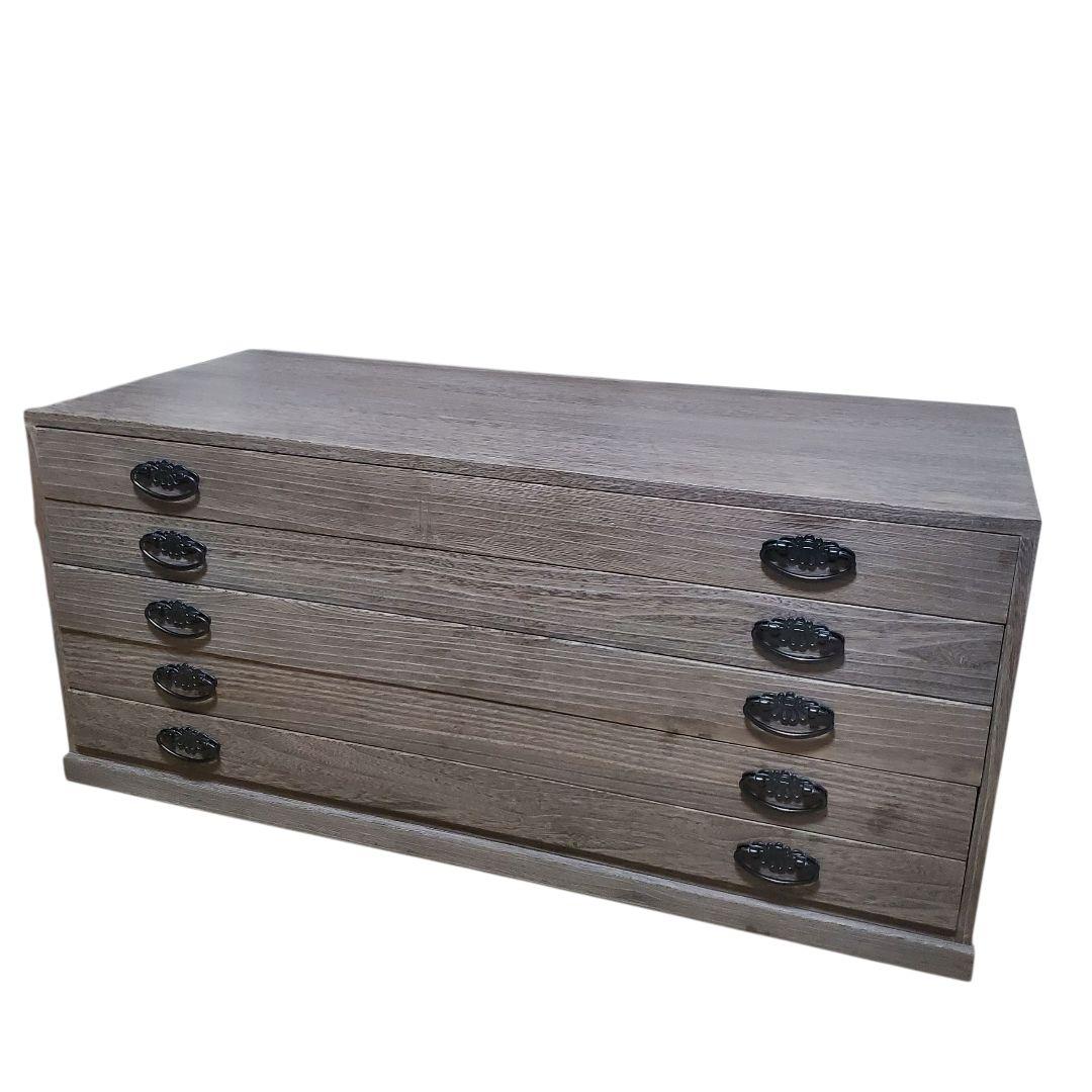 大幅値下げ【状態良好】桐箪笥 5段 天然木 宇造り・ろう仕上げ