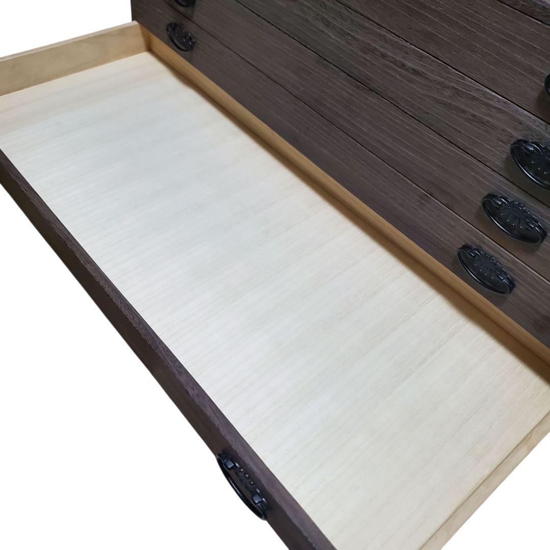 大幅値下げ【状態良好】桐箪笥 5段 天然木 宇造り・ろう仕上げ