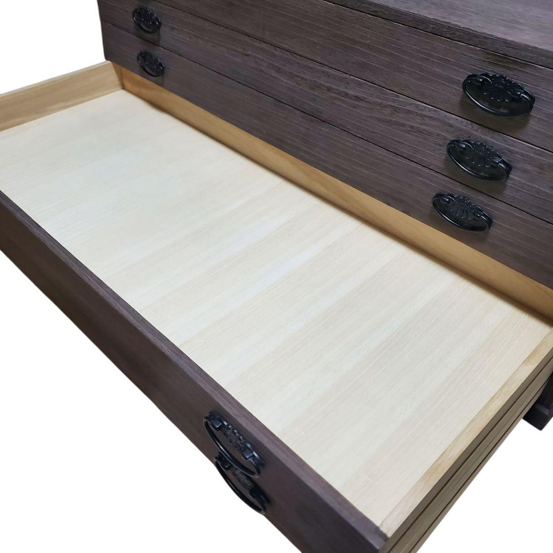 大幅値下げ【状態良好】桐箪笥 5段 天然木 宇造り・ろう仕上げ