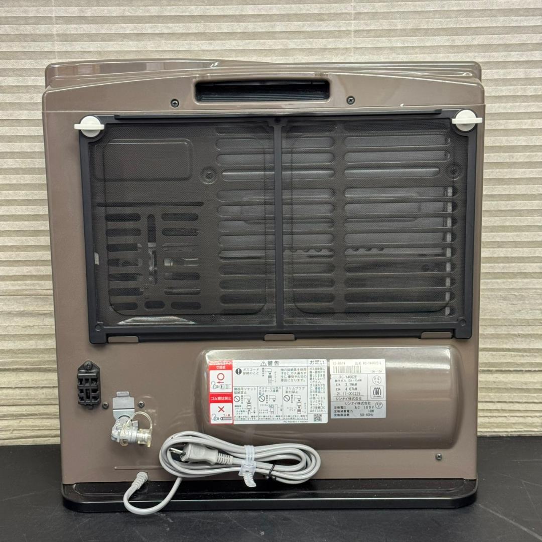 ☆リンナイ　ガスファンヒーター　RC-Y4002E-L　都市ガス　2021年製