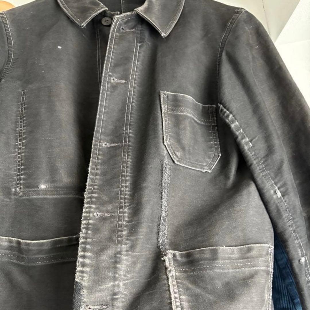 40s ブラックモールスキンジャケットDubure & Deverchere