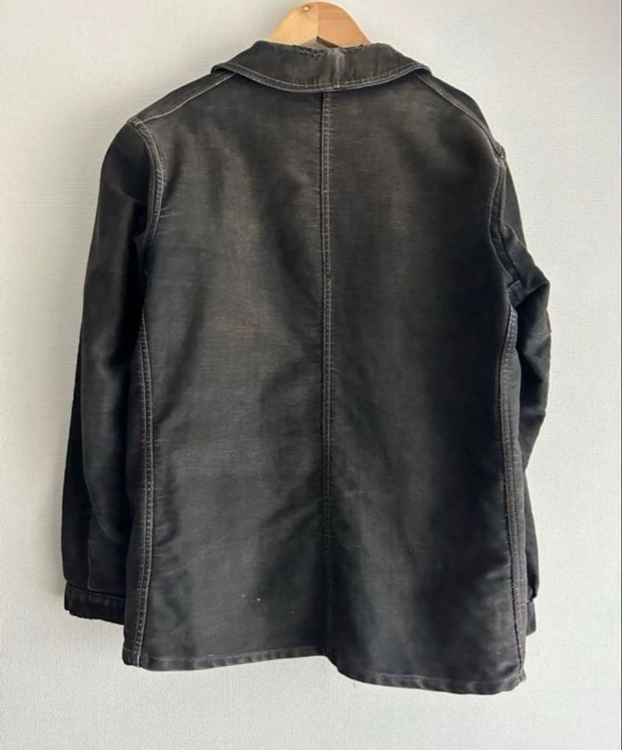40s ブラックモールスキンジャケットDubure & Deverchere