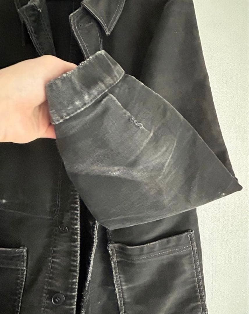 40s ブラックモールスキンジャケットDubure & Deverchere