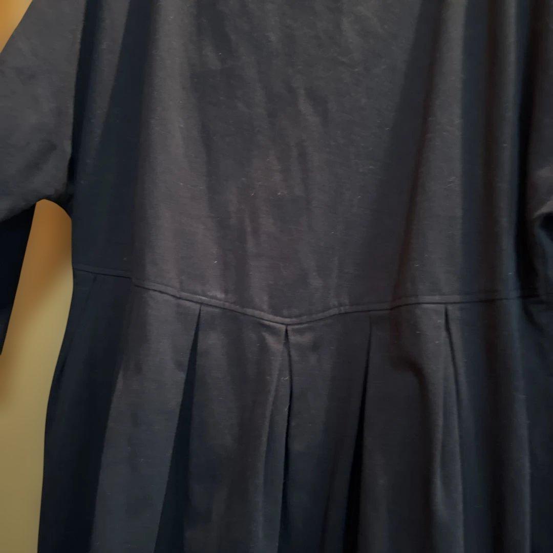 wafu レイズドネック、鍵盤タックワンピース　共布ベルト付き