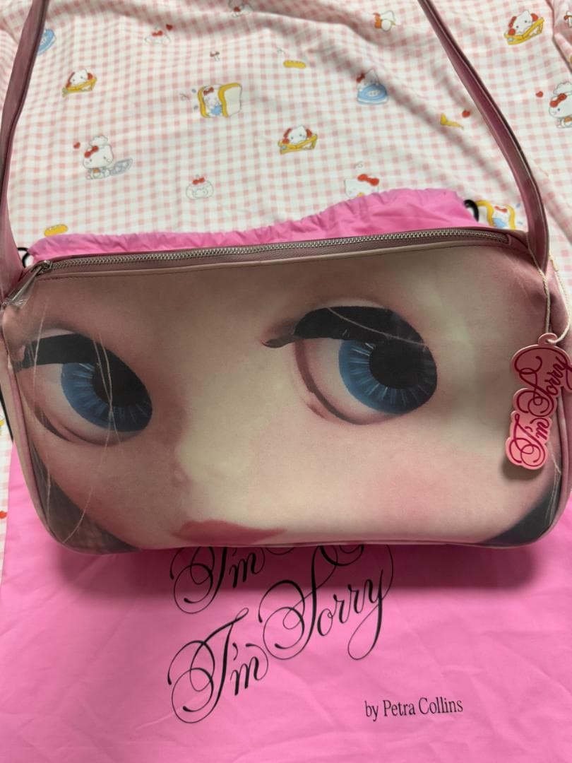 IM Sorry 顔プリント ショルダーバッグ