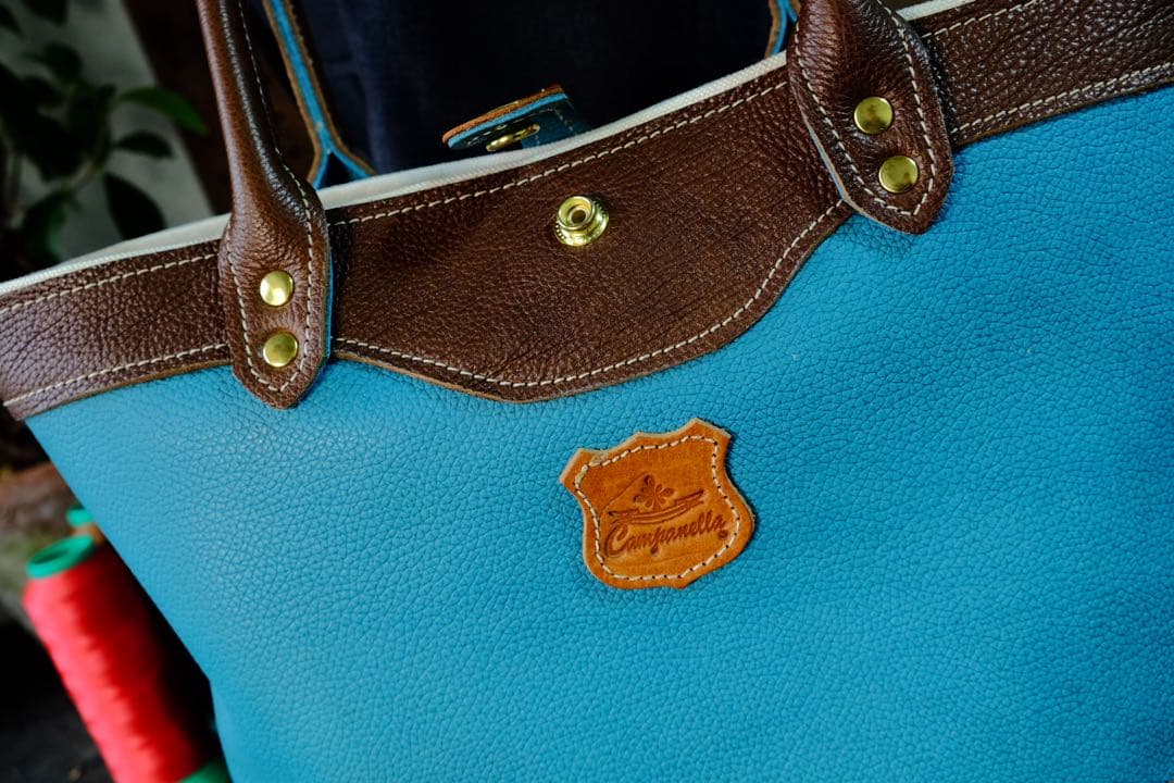 ◆AVOCAツィードとダコタシュリンクレザー牛革トートバッグ 日本製鞄