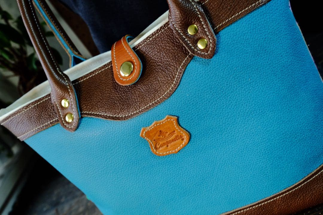 ◆AVOCAツィードとダコタシュリンクレザー牛革トートバッグ 日本製鞄