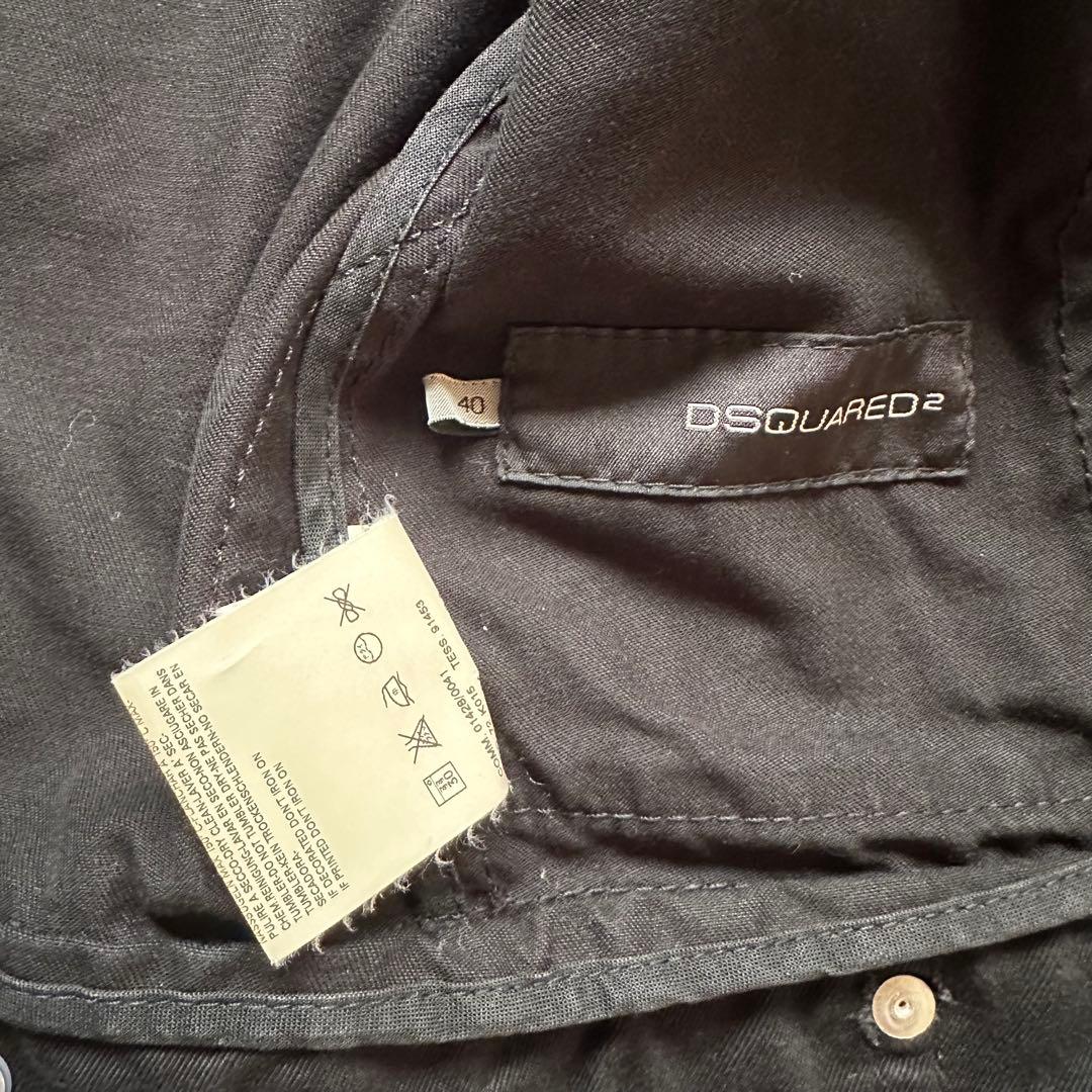 00s dsquared2 ショート丈　デニムジャケット　ブラック　40