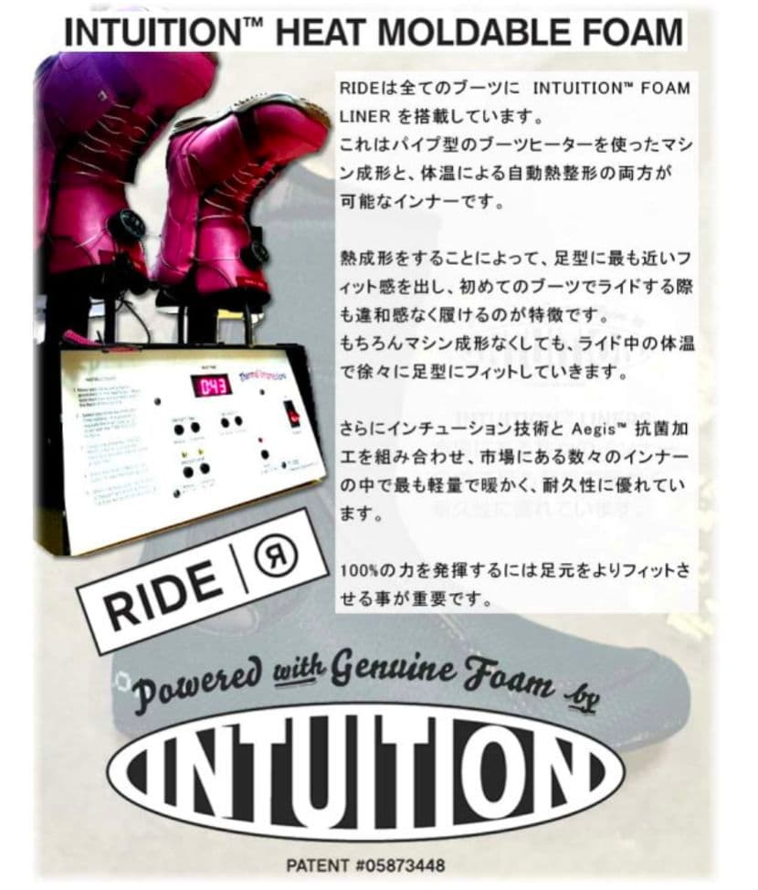 【24-25モデル】箱付き　RIDE　BOA 熱成型対応　上位モデルブーツ