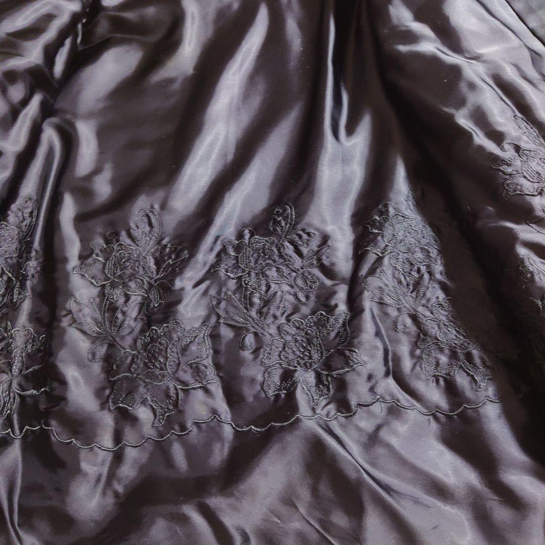 毛皮 ファーコート ブラック リアルファー ミンク系 前留め金具 リメイク素材