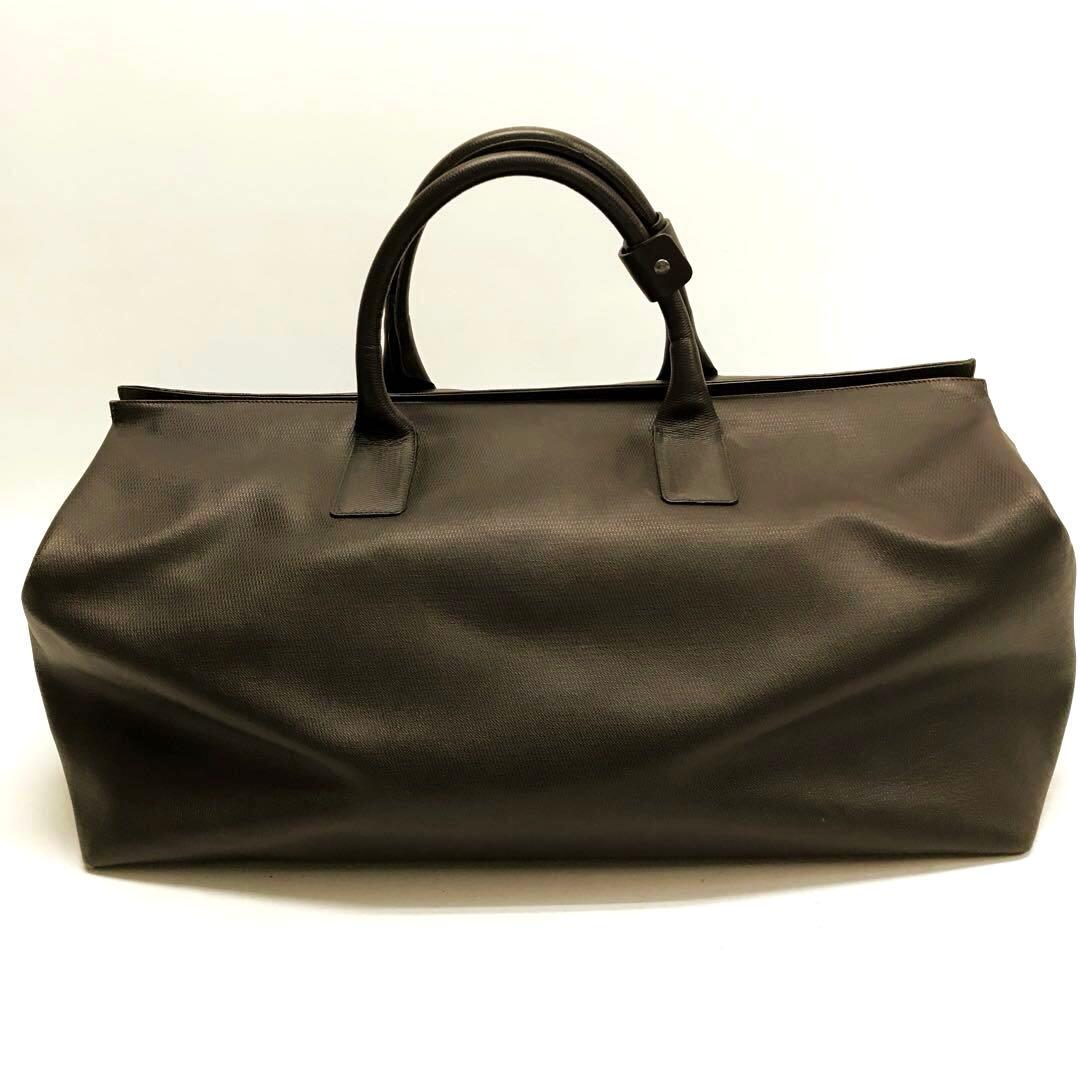 ☆美品☆TRUSSARDI ボストンバッグ ダークブラウン 大容量 旅行