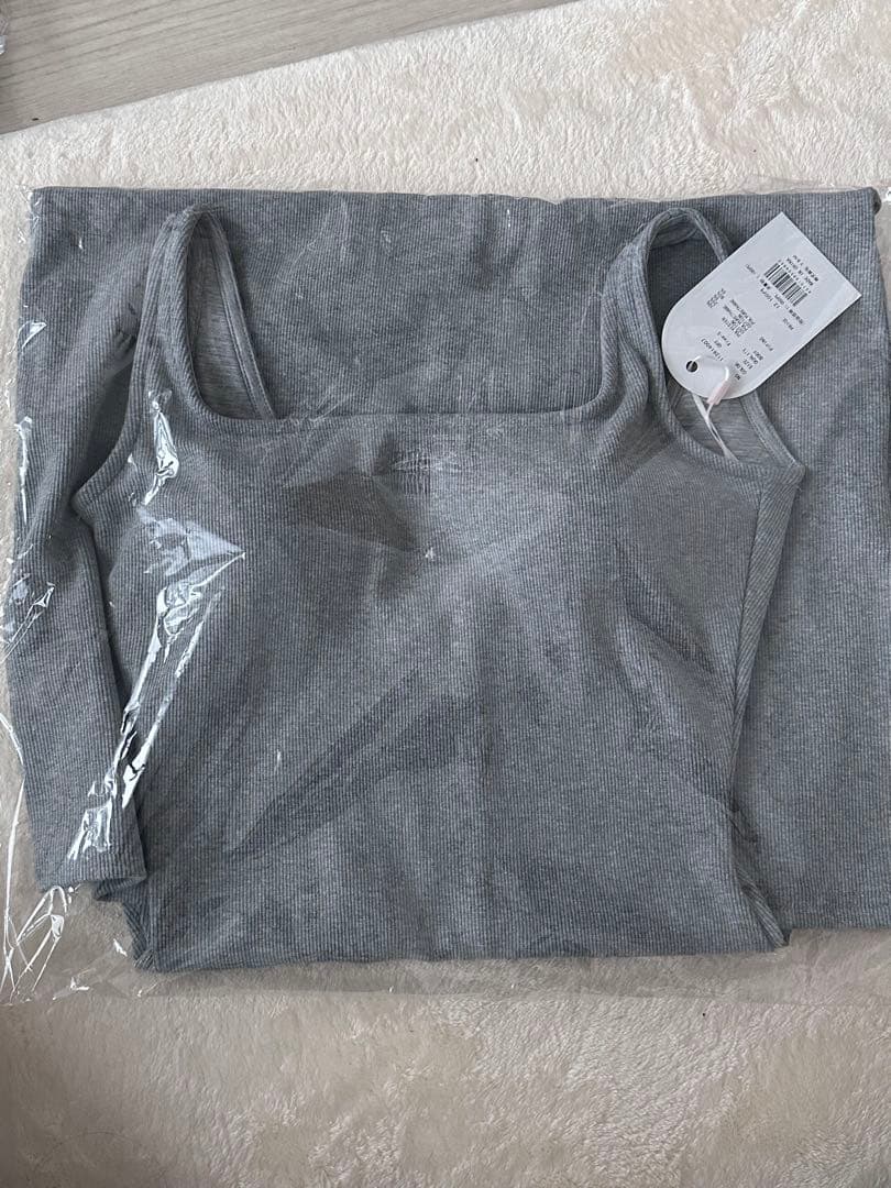 Darich ダーリッチ シェイプリブカットロングワンピース グレー FS