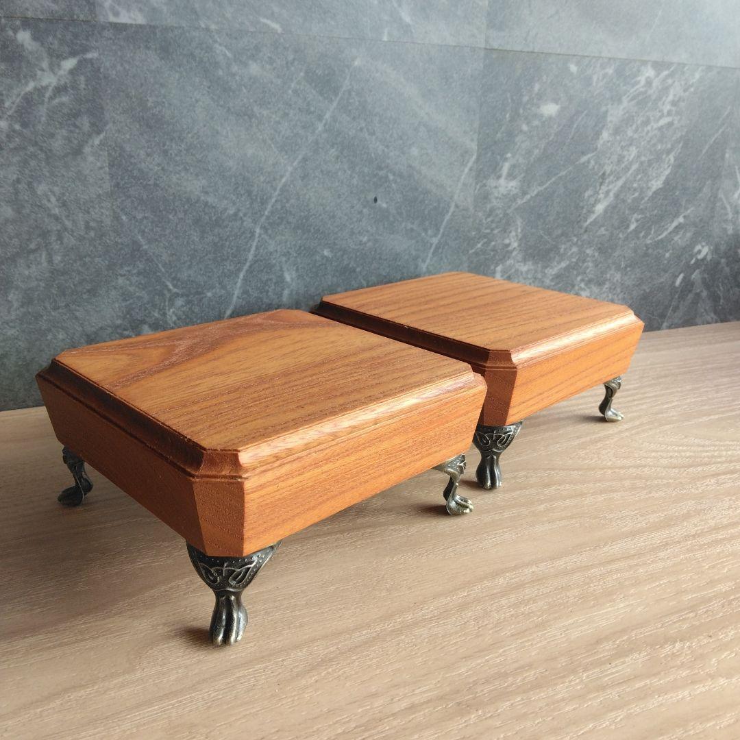 スピーカースタンド一対　欅無垢材