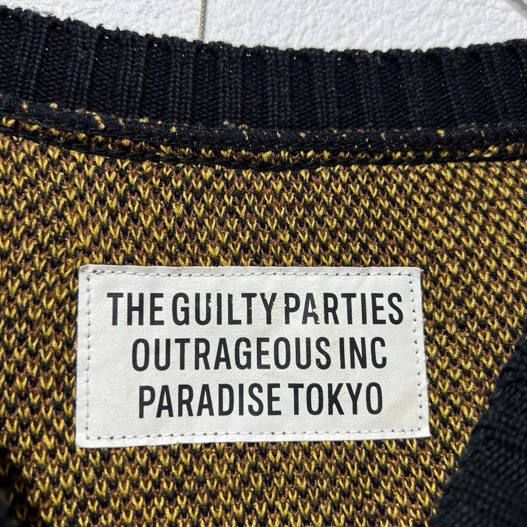 希少 ワコマリア ジャガード クルーネック ニット アニマル レオパード